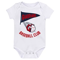 Ensemble de 3 bodys Fan Fanatics Cleveland Guardians Pennant pour bébé