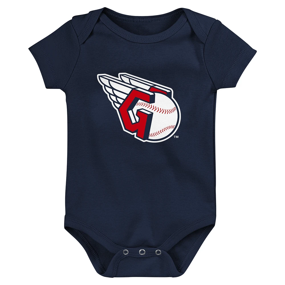 Infant Fanatics Cleveland Guardians Fan Pennant 3-Pack Bodysuit Set