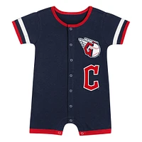 Ensemble 2 pièces pour bébé bleu marine Cleveland Guardians Double Hit