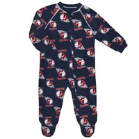 Lids Houston Astros Infant Zip-Up Raglan Sleeper - Navy