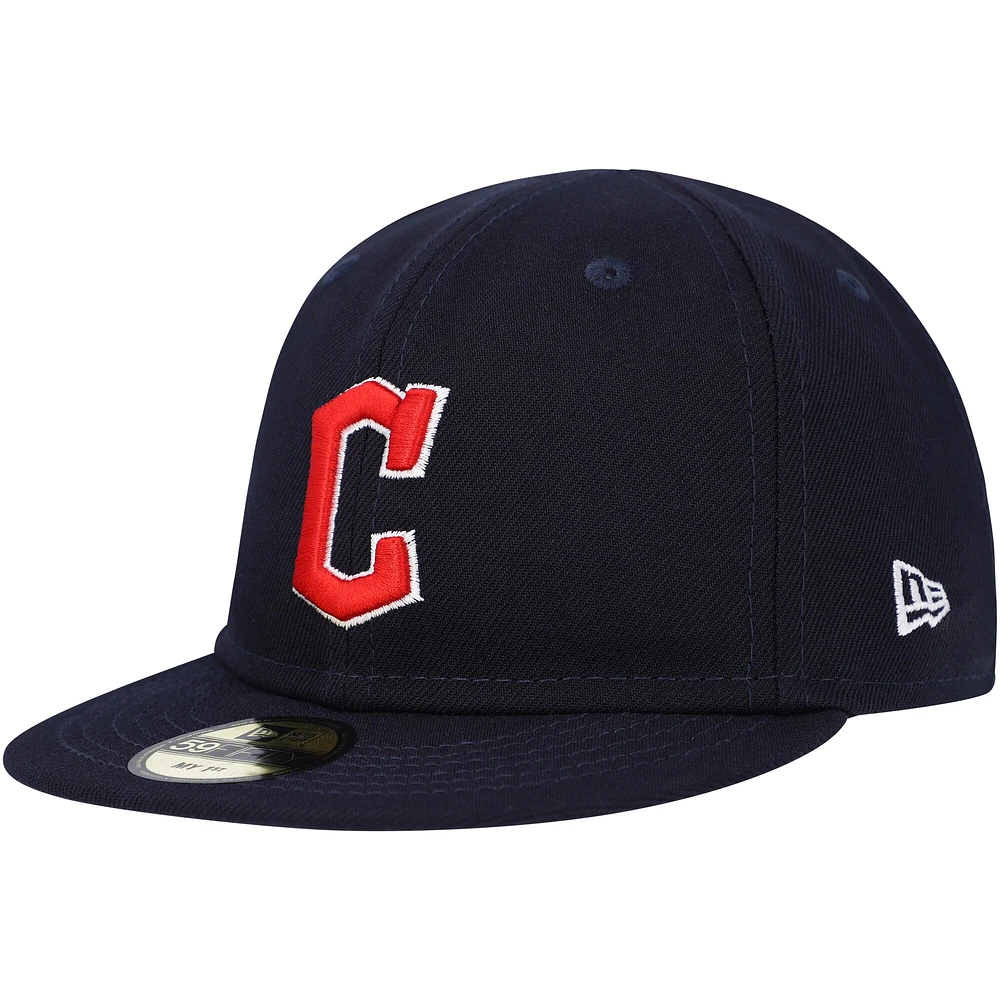 Casquette New Era bleu marine Cleveland Guardians My First 59FIFTY ajustée pour bébé