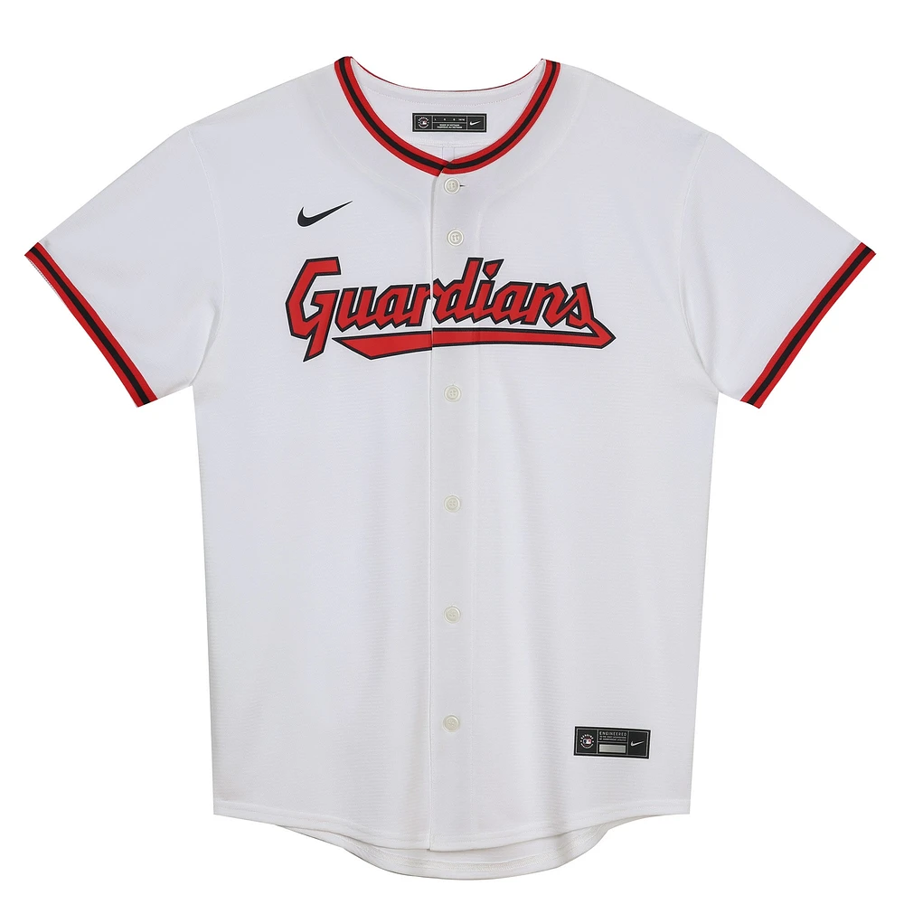 Maillot de réplique vierge à domicile Cleveland Guardians blanc Nike pour bébé