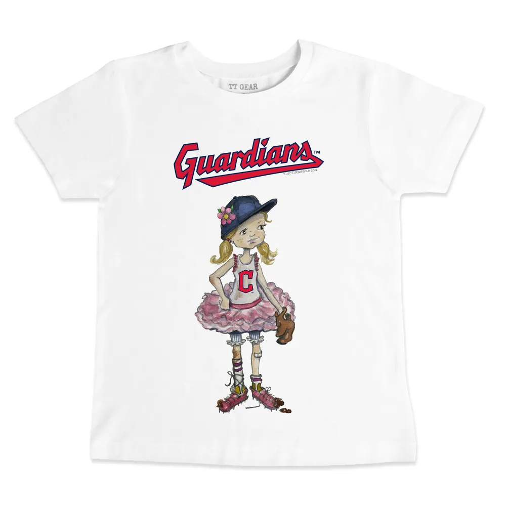 Youth Tiny Turnip White Cleveland Guardians Clemente T-Shirt