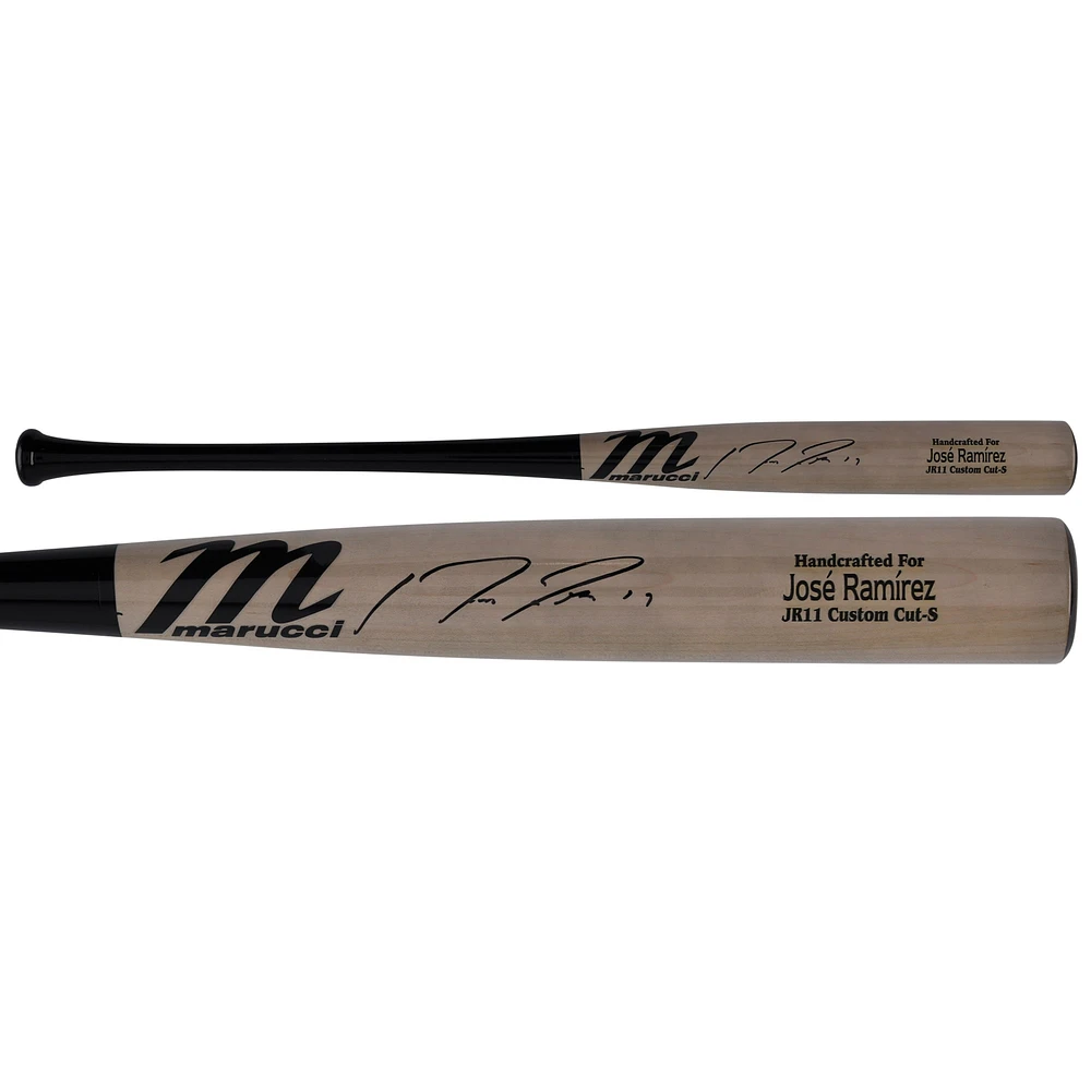Jose Ramirez Cleveland Guardians Autographed Marucci Game Model Bat