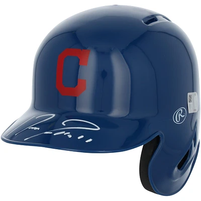 Mini casque de frappeur autographié par Jose Ramirez des Cleveland Guardians