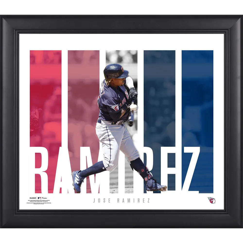 Lids Jose Ramirez Cleveland Indians Fanatics Authentic Framed 15 x 17  Stitched Stars Collage