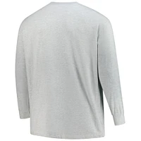 Men's '47  Gray Cleveland Guardians Big & Tall Distressed Franklin Long Sleeve T-Shirt