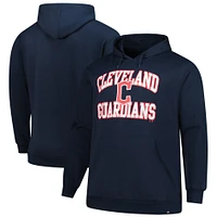 Men's '47  Navy Cleveland Guardians Big & Tall Velocity Fleece Pullover Hoodie