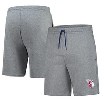 Short Fanatics gris chiné avec logo Cleveland Guardians pour homme