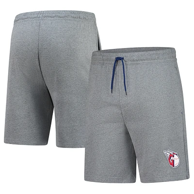 Short Fanatics gris chiné avec logo Cleveland Guardians pour homme