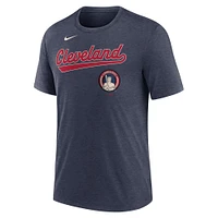 Men's Nike  Heather Navy Cleveland Guardians 2025 City Connect Performance Tri-Blend T-Shirt