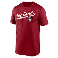 Men's Nike  Red Cleveland Guardians 2025 City Connect Team Phrase Script Legend Performance T-Shirt