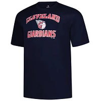Men's Profile  Navy Cleveland Guardians Big & Tall Heart Soul T-Shirt