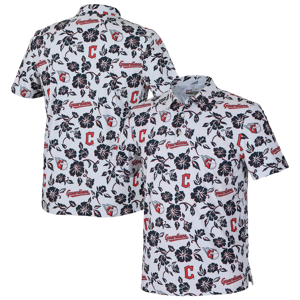 Men's Reyn Spooner White Cleveland Guardians Pua Performance Polo