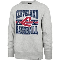 Men's '47  Gray Cleveland Guardians Letters Headline Pullover Sweatshirt