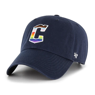 Casquette réglable '47 Navy Cleveland Guardians Team Pride Clean Up pour homme