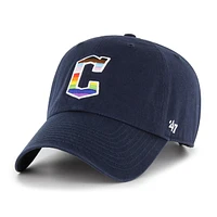 Casquette réglable '47 Navy Cleveland Guardians Team Pride Clean Up pour homme