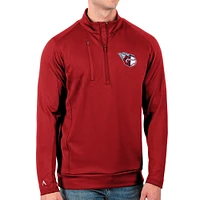 Men's Antigua Red Cleveland Guardians Generation Quarter-Zip Pullover Top
