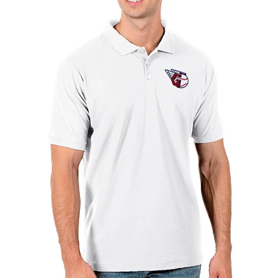 Polo piqué Legacy Cleveland Guardians blanc Antigua pour homme