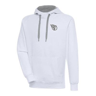 Sweat à capuche métallique blanc Antigua Cleveland Guardians Victory pour homme