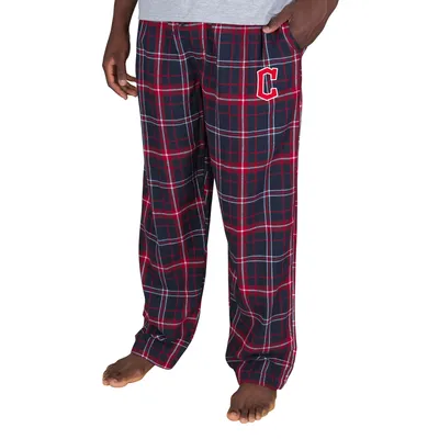 Cleveland Guardians Concepts Sport Ultimate Plaid Flannel Pajama Pants - Navy