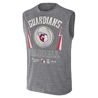 Men's Darius Rucker Collection by Fanatics Charcoal Cleveland Guardians Relaxed-Fit Muscle Tank Top