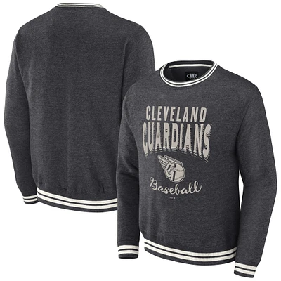 Men's Darius Rucker Collection by Fanatics  Heather Charcoal Cleveland Guardians Vintage Pullover Sweatshirt