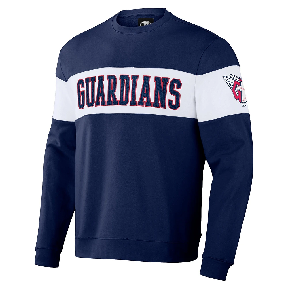 Sweat-shirt à rayures pour hommes de la collection Darius Rucker par Fanatics, Cleveland Guardians, bleu marine