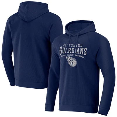 Collection Darius Rucker pour homme par Fanatics Navy Cleveland Guardians Sweat à capuche en maille gaufrée