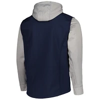 Men's Dunbrooke Navy/Heather Gray Cleveland Guardians Alpha Full-Zip Jacket