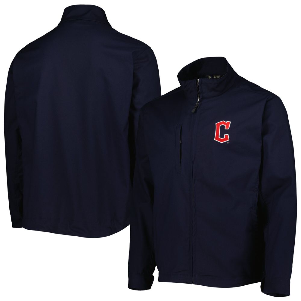 Men's Dunbrooke Navy Cleveland Guardians Journey Tri-Blend Full-Zip Jacket