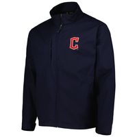 Men's Dunbrooke Navy Cleveland Guardians Journey Tri-Blend Full-Zip Jacket