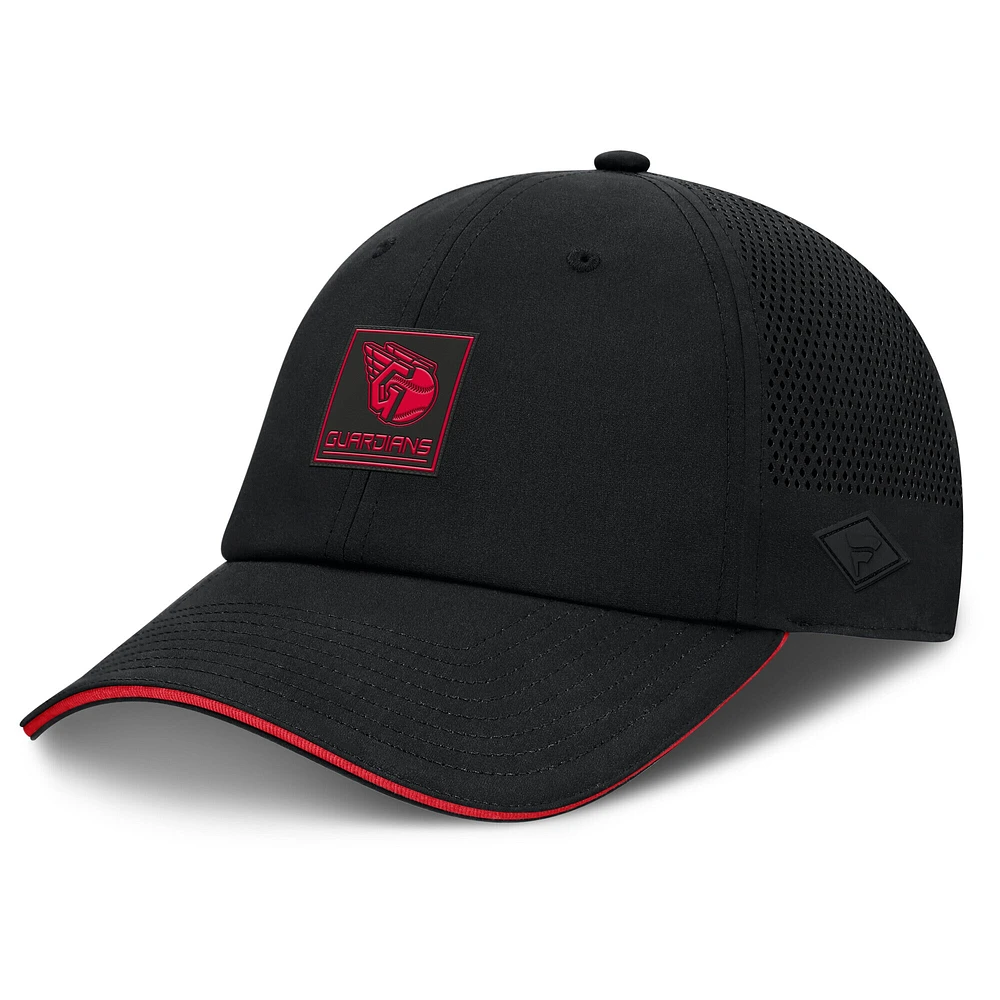 Casquette ajustable Cleveland Guardians Level Up Driver Fanatics noire pour homme