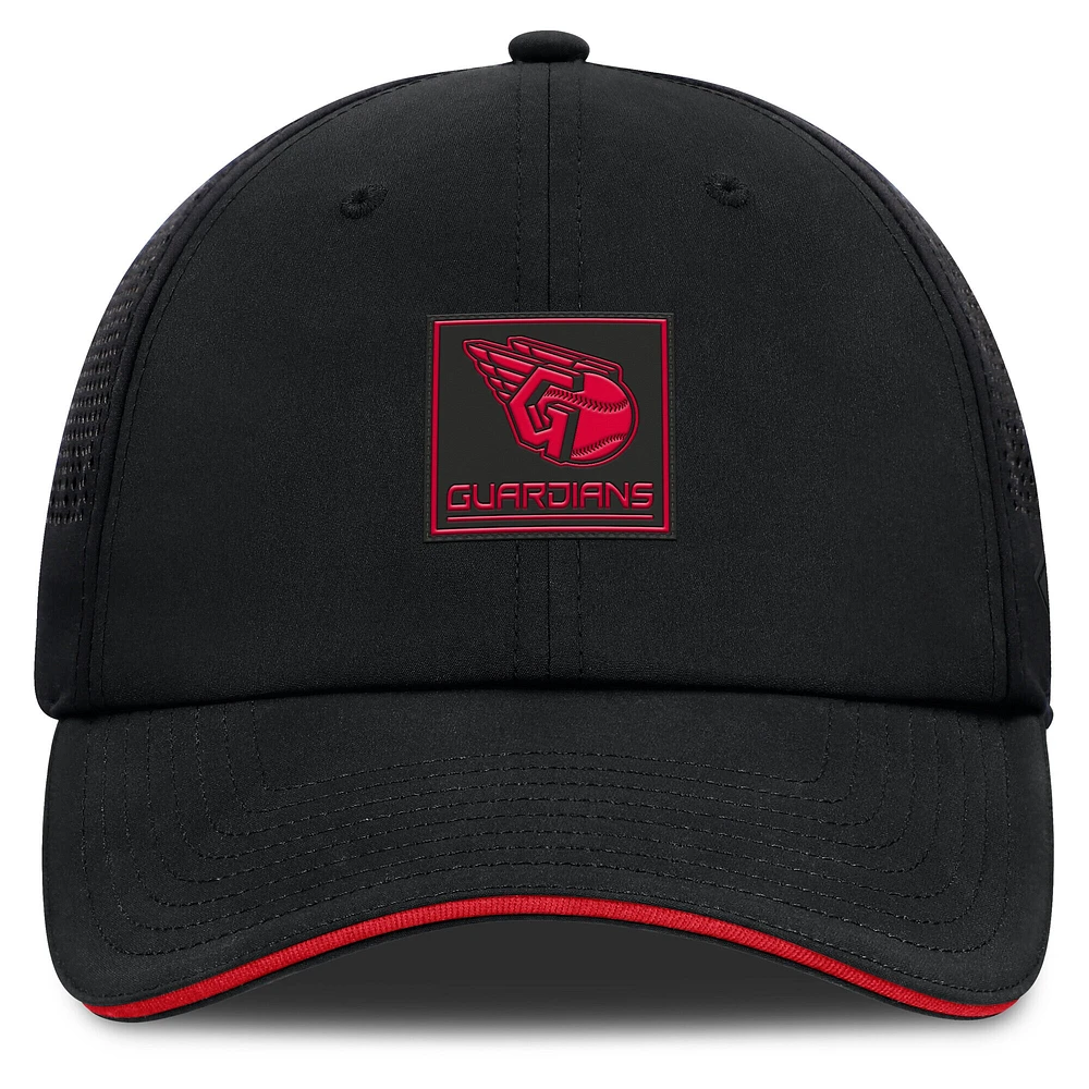 Casquette ajustable Cleveland Guardians Level Up Driver Fanatics noire pour homme