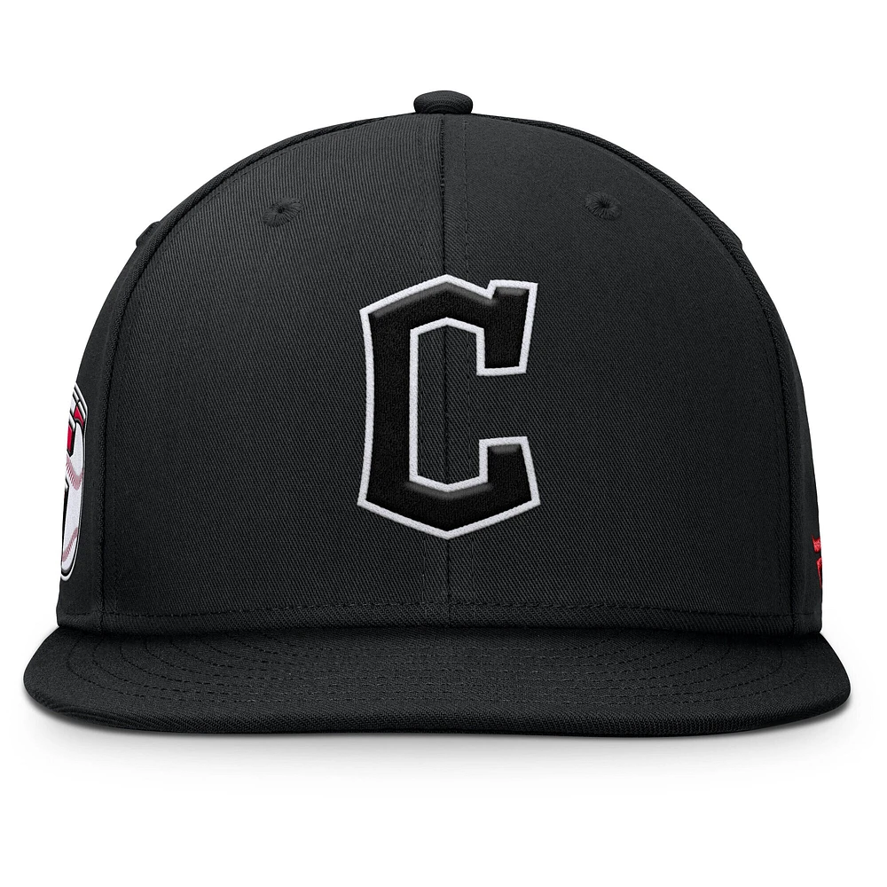 Men's Fanatics Black Cleveland Guardians Walk-Off Bullpen Snapback Hat