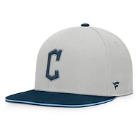 Men's Fanatics Gray Cleveland Guardians Knuckleball Snapback Hat