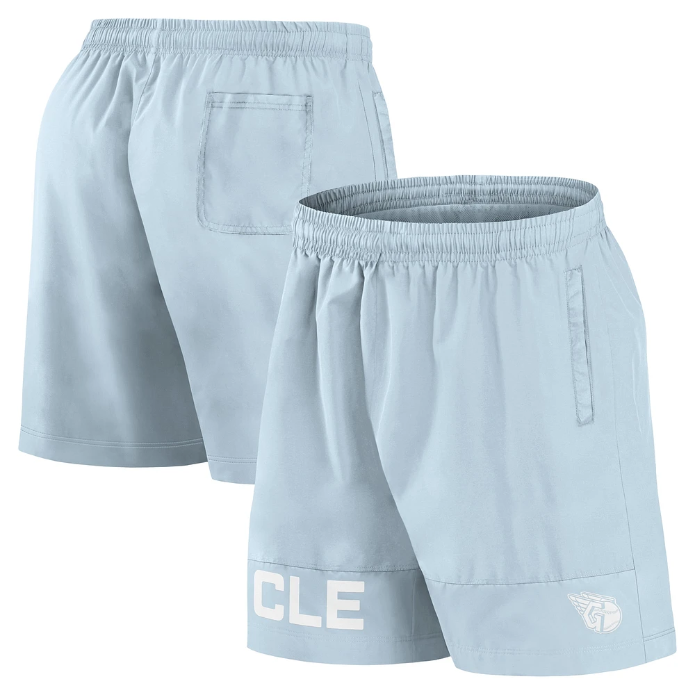 Men's Fanatics Light Blue Cleveland Guardians Elements Swim Shorts