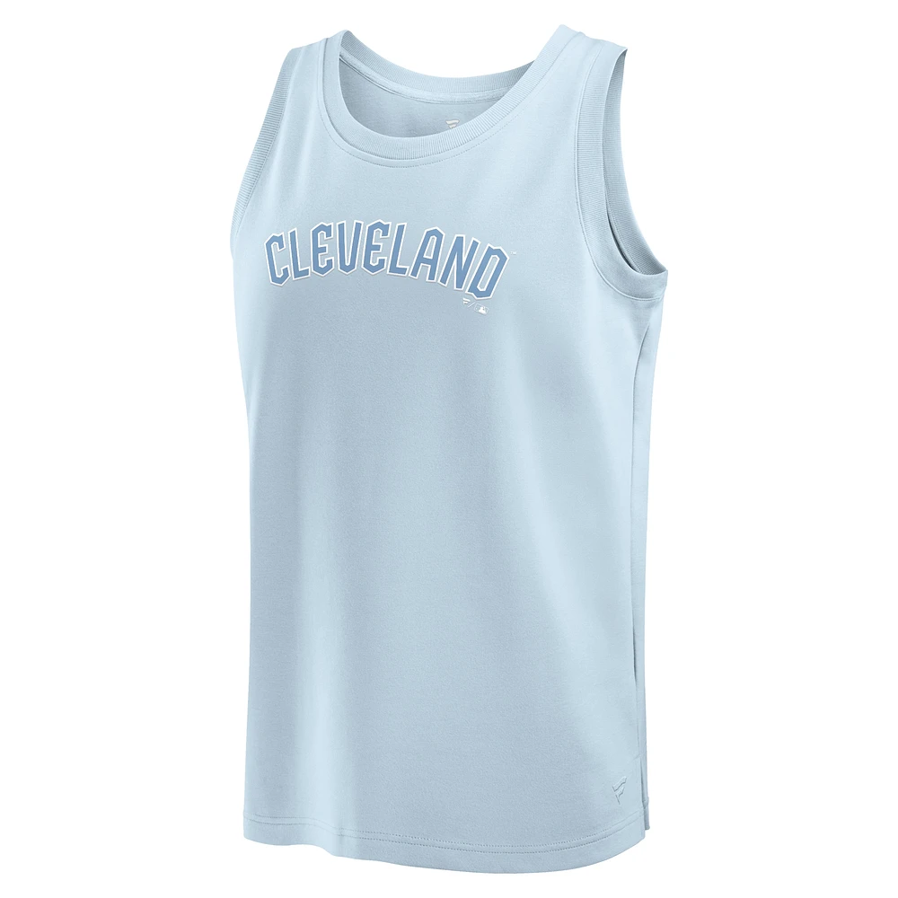 Débardeur Fanatics bleu clair Cleveland Guardians Elements pour hommes