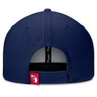 Men's Fanatics Navy/Red Cleveland Guardians Clubhouse Splitter Snapback Hat