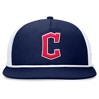 Men's Fanatics Navy/White Cleveland Guardians Clubhouse Change Up Snapback Hat