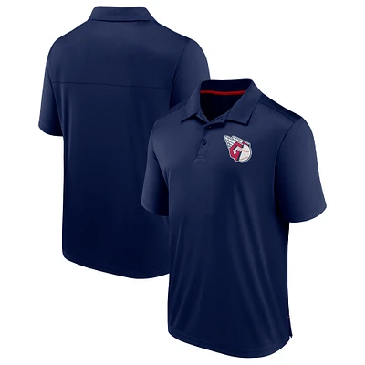 Polo mains vers le bas des Cleveland Guardians Fanatics pour hommes, bleu marine