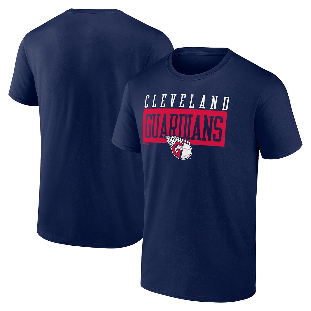 T-shirt difficile à battre des Cleveland Guardians Fanatics pour hommes, bleu marine