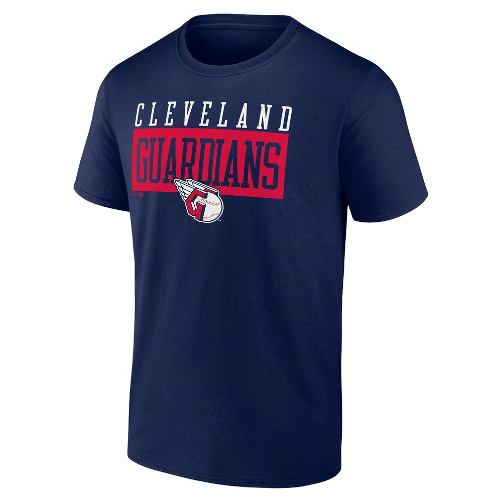 T-shirt difficile à battre des Cleveland Guardians Fanatics pour hommes, bleu marine