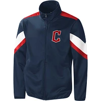 Veste à glissière pleine longueur pour homme G-III Sports by Carl Banks Navy Cleveland Guardians Earned Run