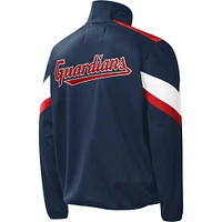 Veste à glissière pleine longueur pour homme G-III Sports by Carl Banks Navy Cleveland Guardians Earned Run