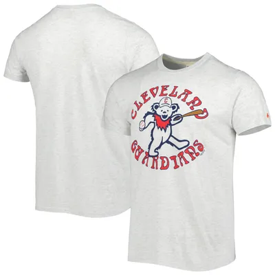 Cleveland Guardians Homage Grateful Dead Tri-Blend T-Shirt - Gray