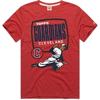 T-shirt triple mélange Homage x Topps rouge Cleveland Guardians pour homme