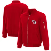 Lids Kansas City Chiefs JH Design Nylon Full-Zip Bomber Jacket - Red