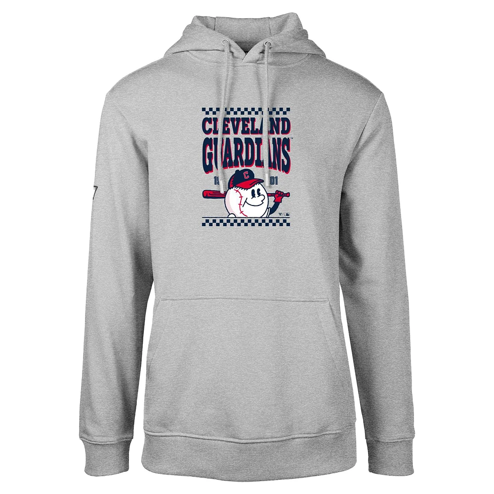 Sweat à capuche gris Cleveland Guardians Podium Inaugural pour homme Levelwear