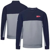 Men's Levelwear Navy/Gray Cleveland Guardians Legacy Rafters Pullover Sweatshirt